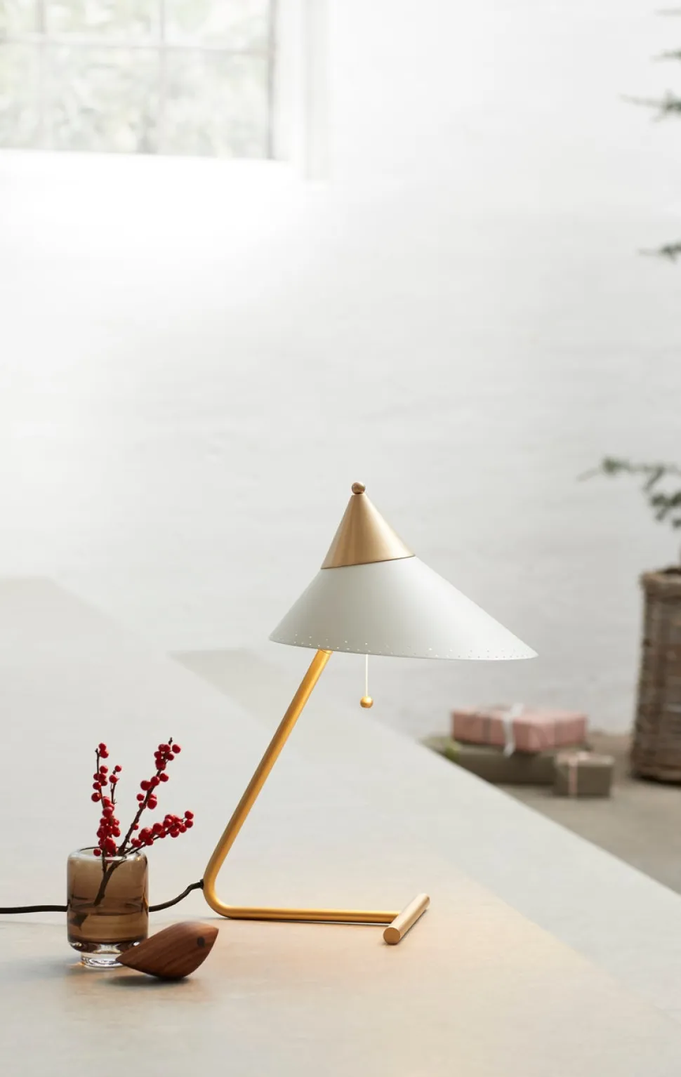 Brass Top Bordslampa Warm white