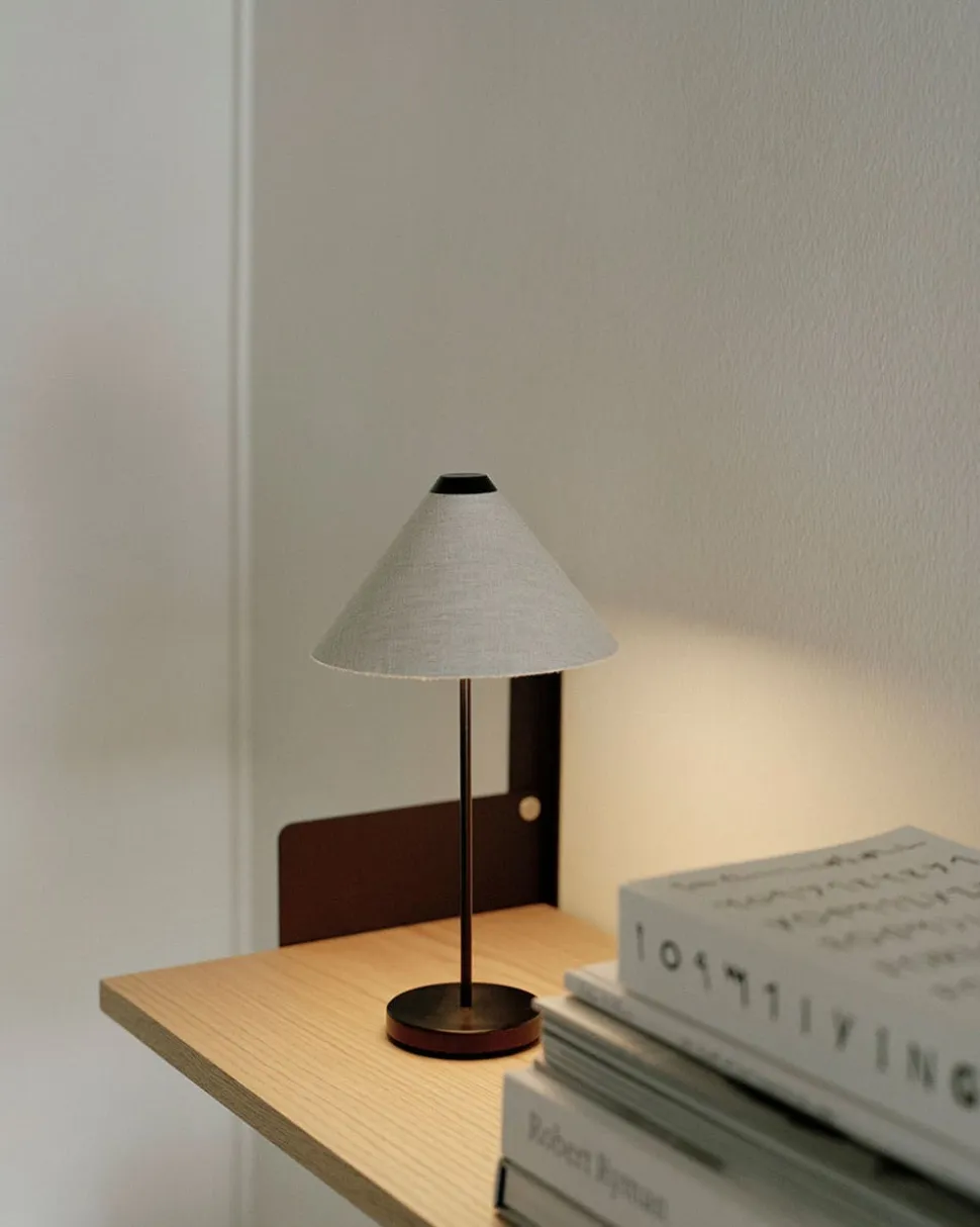 Brolly Portabel Bordslampa | Beige Canvas