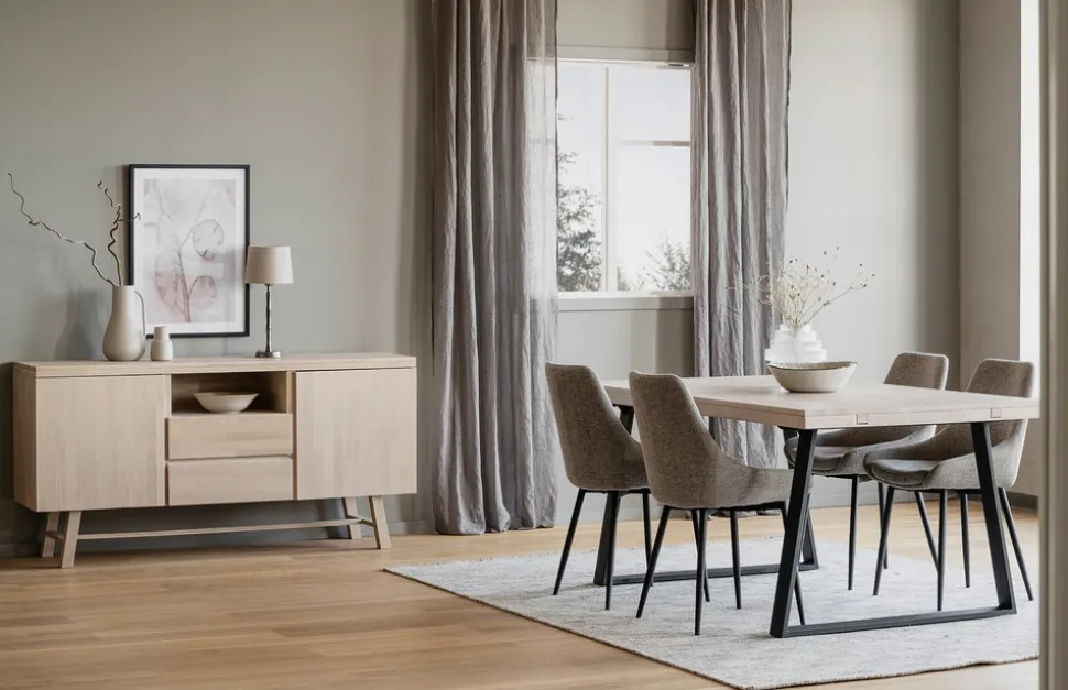 Brooklyn Matbord 170 Vitpig | U-stativ