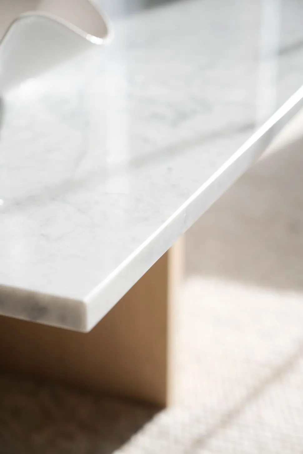 Brooksville Soffbord Kvadrat | Vit Marmor / Brun Ek