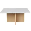 Brooksville Soffbord Kvadrat | Vit Marmor / Vitpigm. Ek