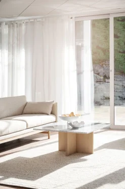 Brooksville Soffbord Kvadrat | Vit Marmor / Vitpigm. Ek