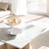 Brooksville Soffbord Kvadrat | Vit Marmor / Vitpigm. Ek