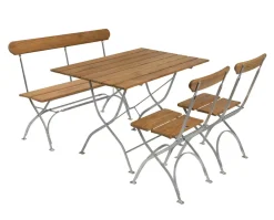Bryggeribord + Bryggerisoffa + 2 st Bryggeristol Trädgårdsgrupp | Teak