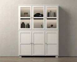 Camden Vitrinskåp 3+3 Glas / Dörrar | Svart