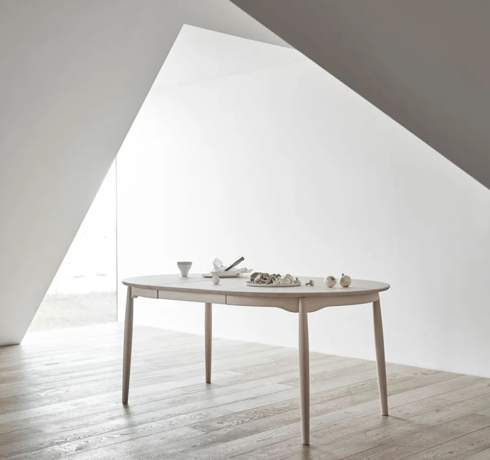 Carl Bord Ø 115 | Delad Skiva, Björk Ljusgrå 51