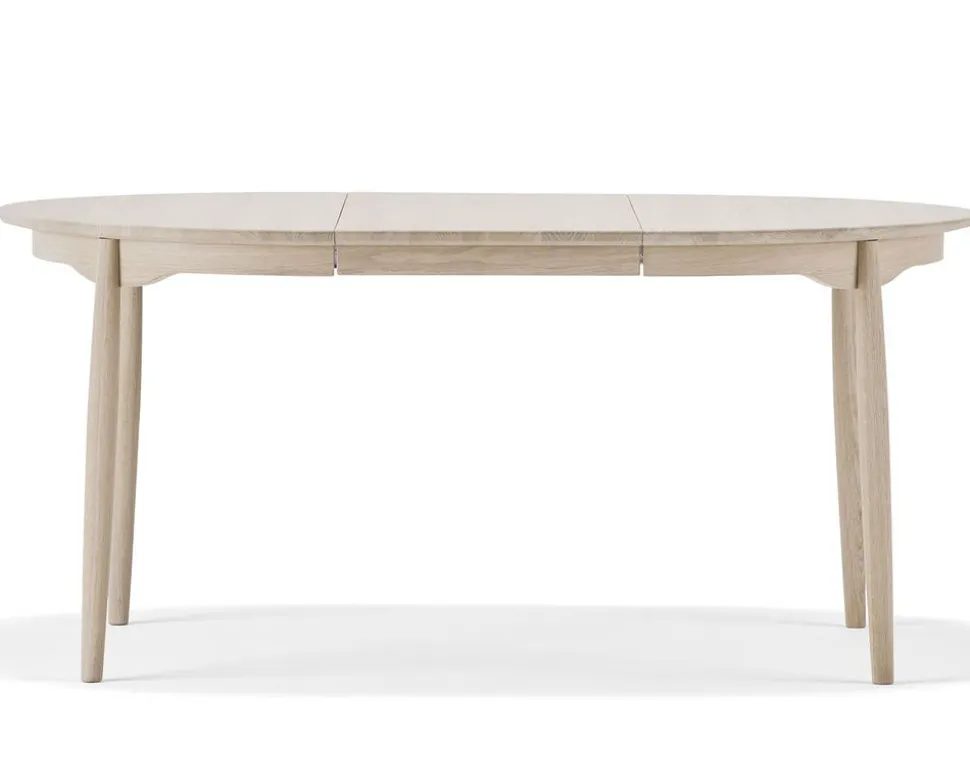 Carl Bord Ø 115 | Delad Skiva, Ljus Mattlackad Ek