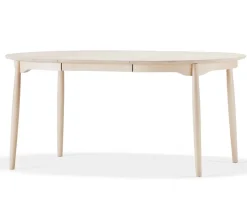 Carl Bord Ø 115 | Delad Skiva, Ljus Mattlack Björk