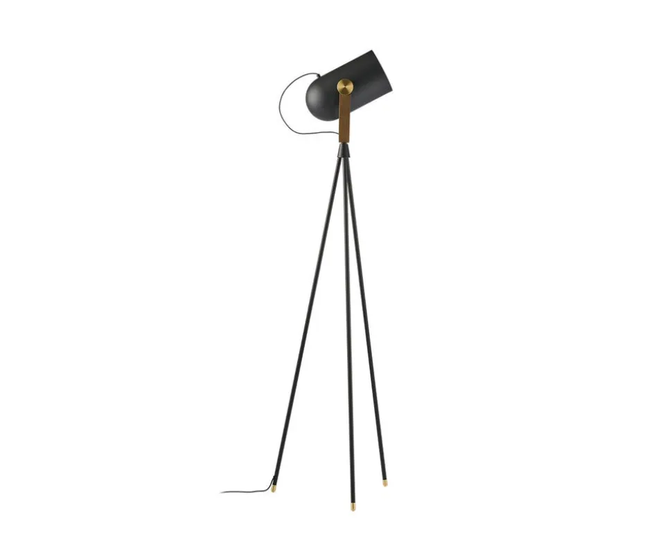 Carronade II Golvlampa | Rökt Ek/Mässing