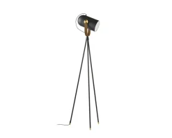 Carronade II Golvlampa | Rökt Ek/Mässing