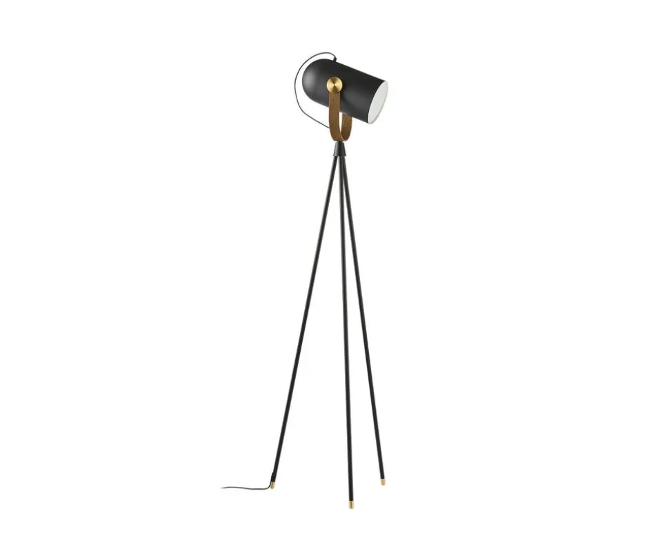 Carronade II Golvlampa | Rökt Ek/Mässing