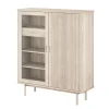 CASØ 330 Highboard | Trä-/Glasdörr | Vitoljad Ek