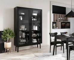 CASØ 700 Vitrin | Svartbetsad Ek