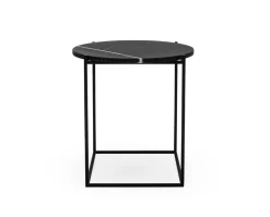 Circle Sidobord Ø48 | Svart Marmor