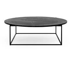 Circle Soffbord Ø100 | Svart Marmor
