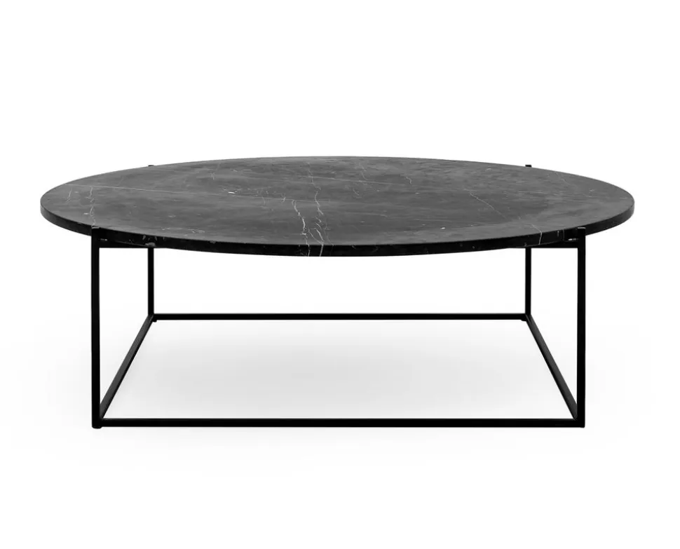 Circle Soffbord Ø100 | Svart Marmor