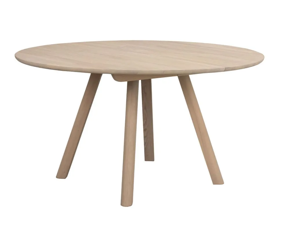 Clapperton Matbord Ø140 | Vitpigmenterad Ek