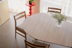 Clapperton Matbord Ø140 | Vitpigmenterad Ek
