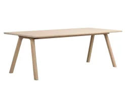 Clapperton Matbord 220x95 | Vitpigmenterad Ek
