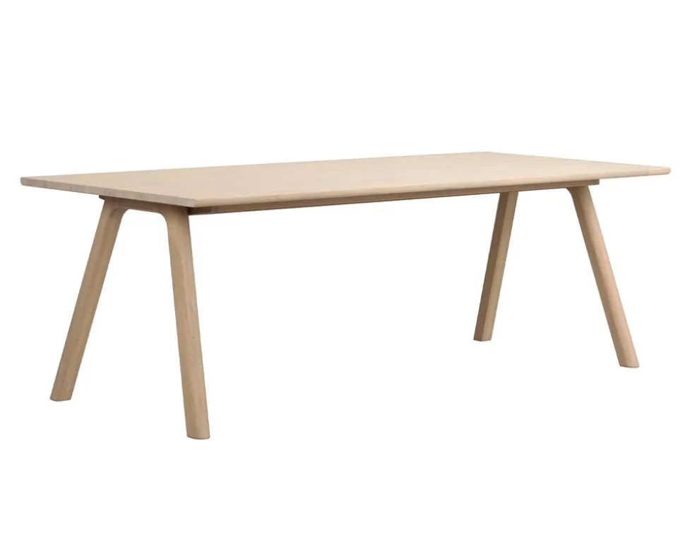 Clapperton Matbord 220x95 | Vitpigmenterad Ek