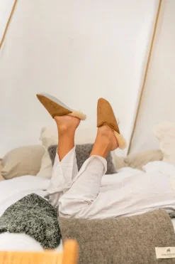 Cleo Fårskinnstofflor Stone | Storlek 36