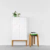 Collect 2010 Skåp Högt | Vit / Vitoljad Ek