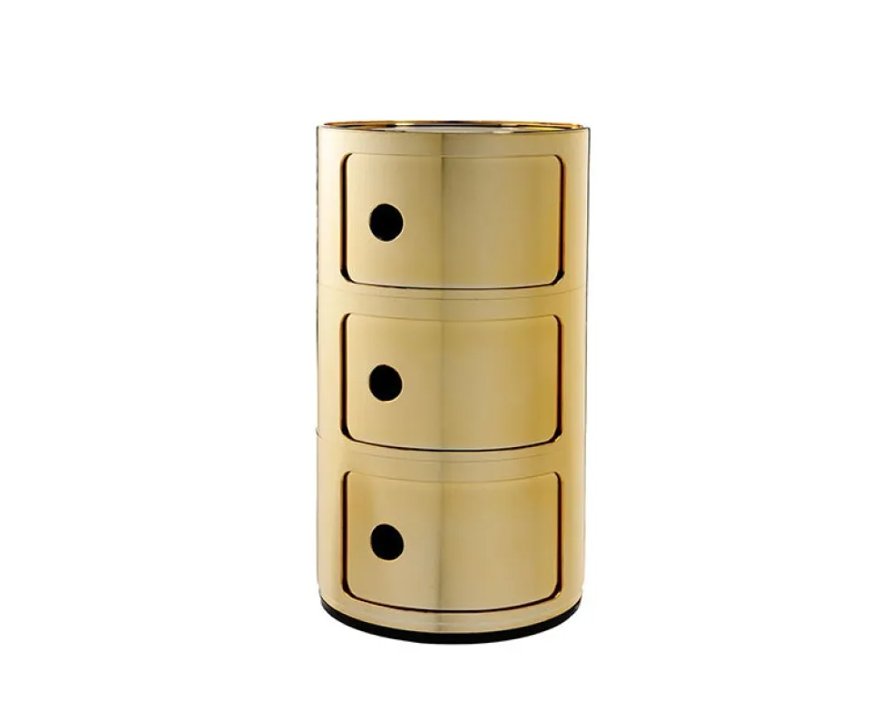 Componibili 3 lådor Guld metallic