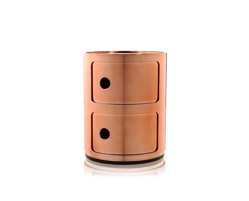 Componibili 2 lådor Koppar metallic