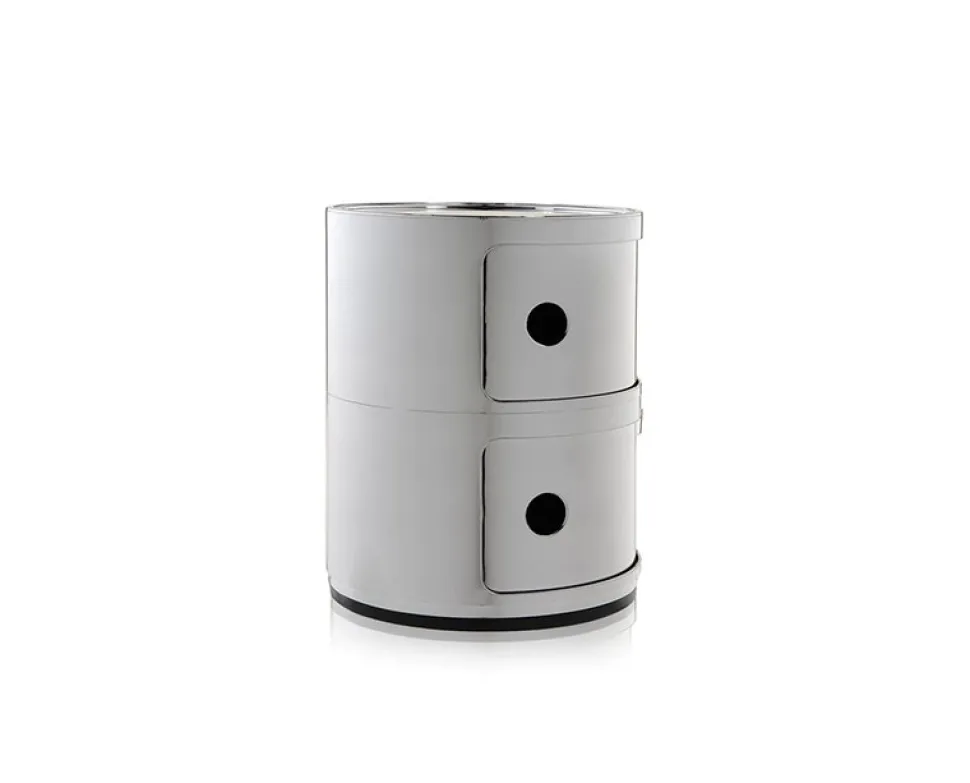 Componibili 2 lådor Krom metallic