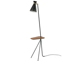 Cone Golvlampa med bord Black