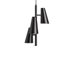 Cono Pendel, 3 Skärmar | Svart Metall