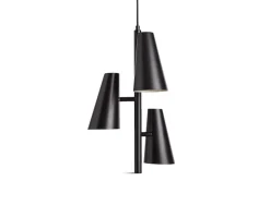 Cono Pendel, 3 Skärmar | Svart Metall