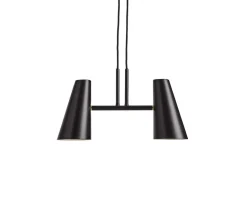 Cono Pendel, 2 Skärmar | Svart Metall