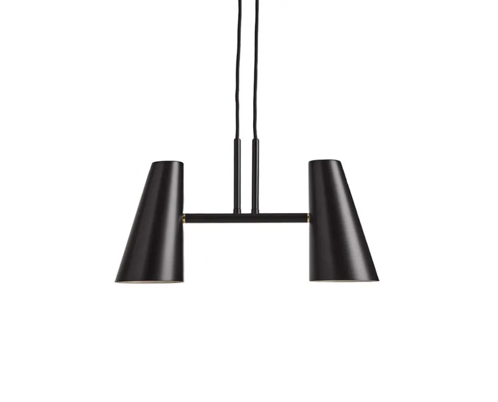 Cono Pendel, 2 Skärmar | Svart Metall