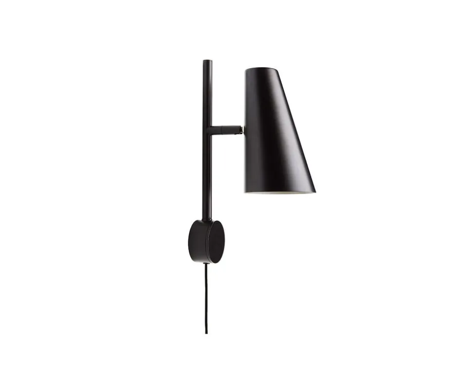 Cono Vägglampa | Svart Metall