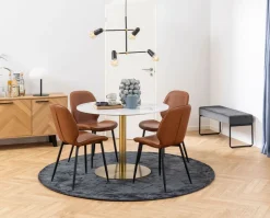 Corby Matbord | Mässingsfot