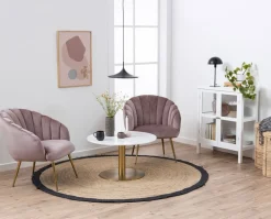Corby Soffbord | Mässingsfot