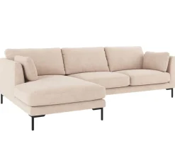 Corwin Divansoffa m Schäslong V | Tyg Rita 1 Ljusbeige