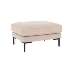 Corwin Fotpall | Tyg Rita 1 Ljusbeige