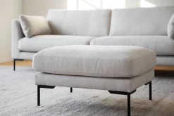 Corwin Fotpall | Tyg Rita 1 Ljusbeige