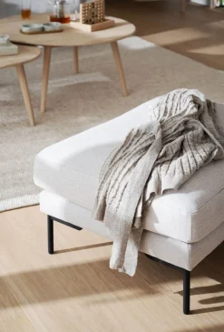 Corwin Fotpall | Tyg Rita 1 Ljusbeige