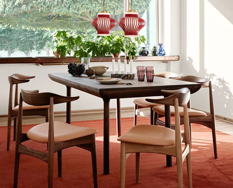 Cow Horn stol Hallingdal 180, walnut