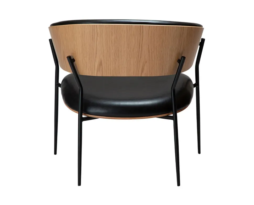 Crib Loungestol | Vintage Black konstläder | Ek