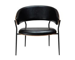 Crib Loungestol | Vintage Black konstläder | Ek