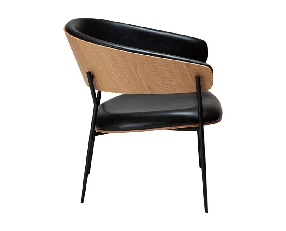 Crib Loungestol | Vintage Black konstläder | Ek