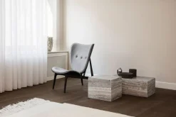 Cubism Soffbord | Small | Silver Travertine