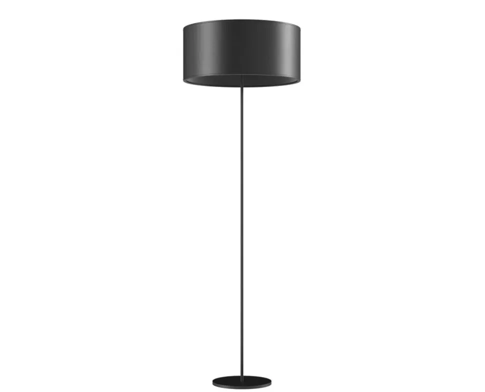 Cylinder Golvlampa Läder | 50 cm | Black