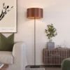 Cylinder Golvlampa Läder | 42 cm | Oak