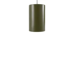 Cylinder Pendel Läder | 14 cm | Grass Green