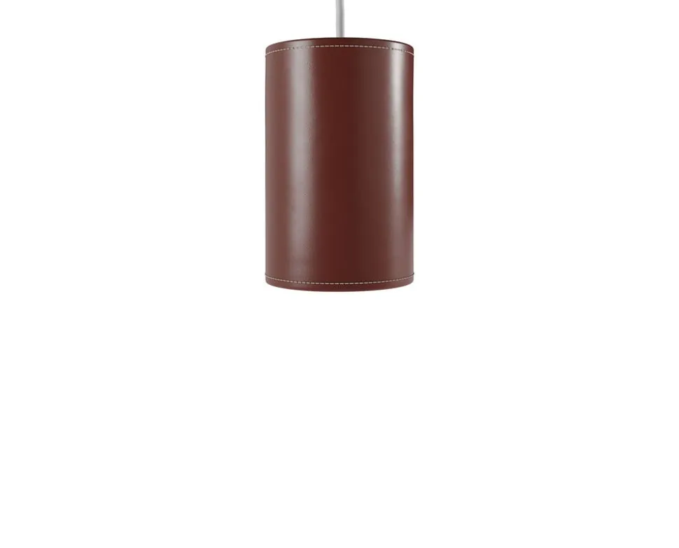 Cylinder Pendel Läder | 14 cm | Oak